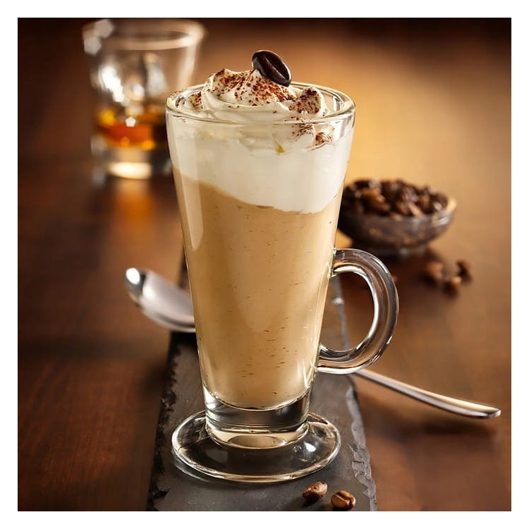 Szklanki do kawy latte Florina Boston 310 ml wysokie zestaw ze spieniaczem do mleka 6 sztuk