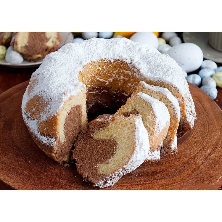 Tortownica + wkład do babki okrągła 24 cm blacha do pieczenia z powłoką nieprzywierającą forma do ciasta Kinghoff KH 1778