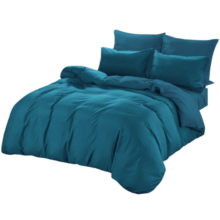 Pościel dwustronna 160x200 mikrofibra Cotton World 3 części 2610 turkus