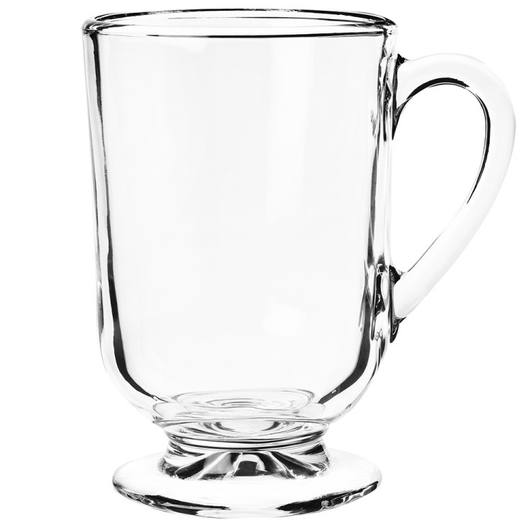 Szklanki z uchem 310 ml Altom Werona kubki do herbaty kawy latte macchiato komplet 6 sztuk w zestawie z długimi łyżeczkami