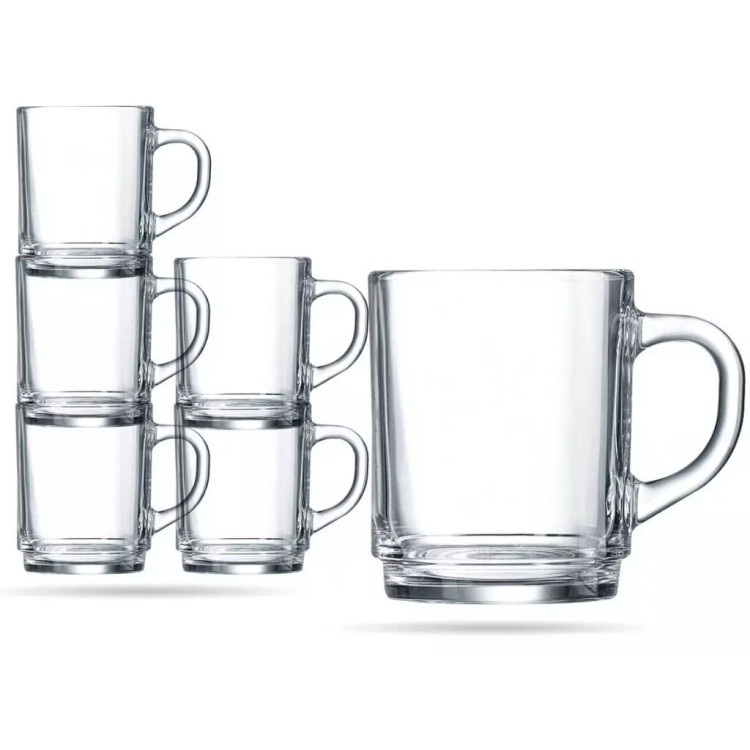 Kubek przezroczysty 250 ml zestaw 6 szklanek Kubek przezroczysty 250 ml zestaw 6 szklanek