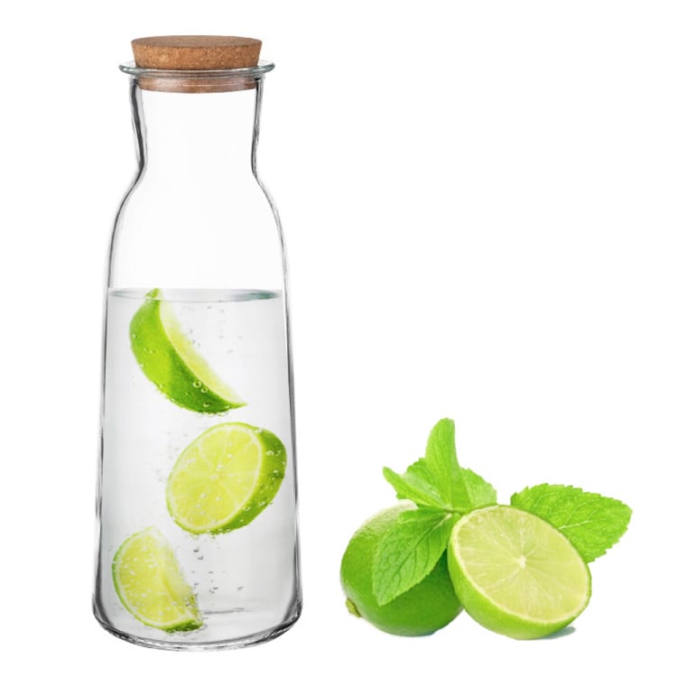 Karafka szklana 1000 ml z korkiem do wody soków napojów lemoniady Galicja Blanca 29080