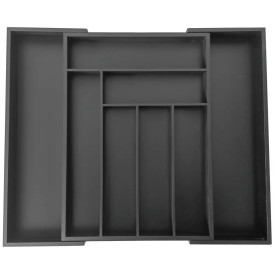 Wkład rozsuwany do szuflady czarny na sztućce 52x43x5 cm Kinghoff KH 1747 bambusowy organizer