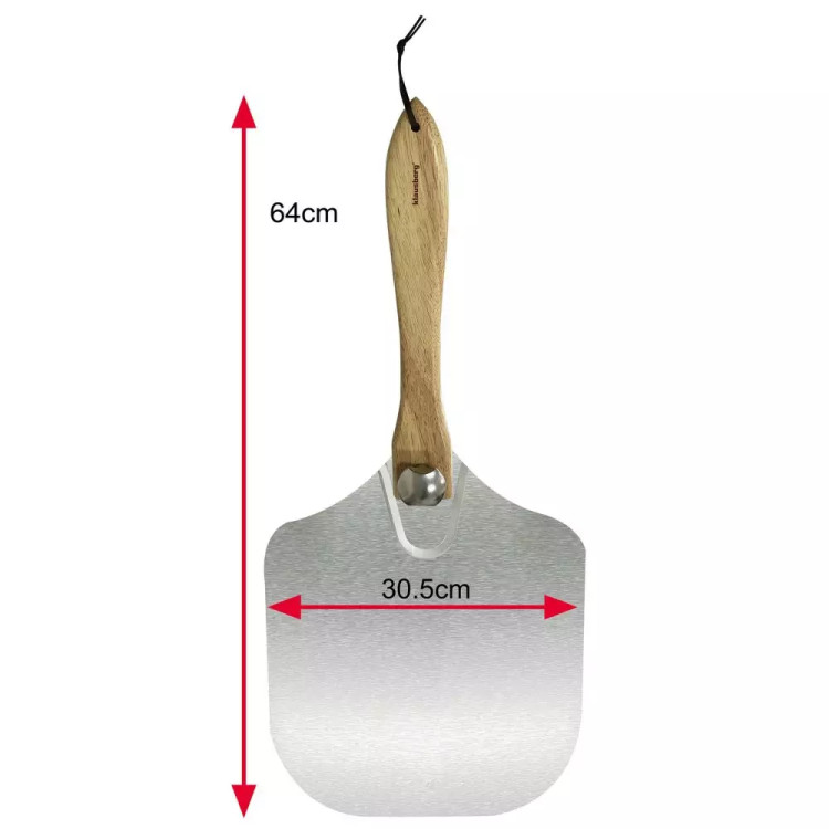 Łopatka do pizzy stalowa szufla duża taca 30.5 cm kwadratowa Kinghoff KH 7641