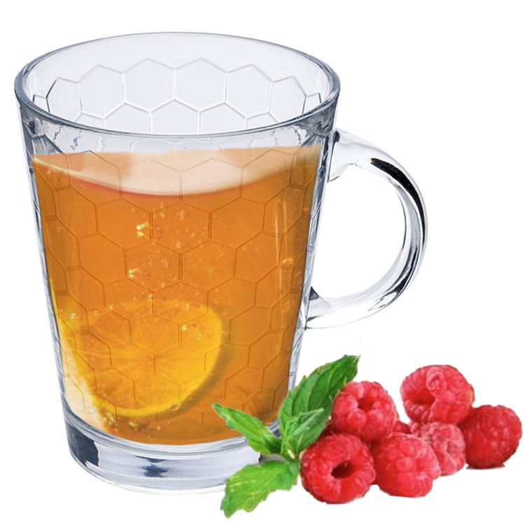 Kubek szklany z uchem 390 ml zestaw 6 szklanek Florina Dunal