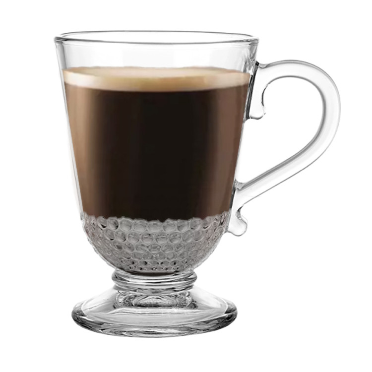 Kubki szklane 320 ml szklanki na stopce zestaw 6 szklanek Florina Verona