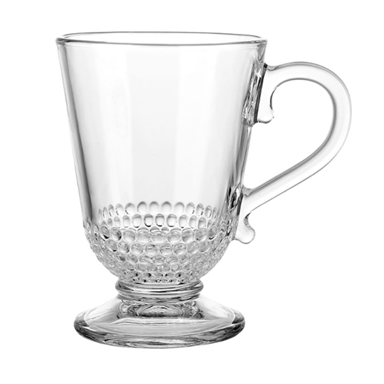 Kubki szklane 320 ml szklanki na stopce zestaw 6 szklanek Florina Verona