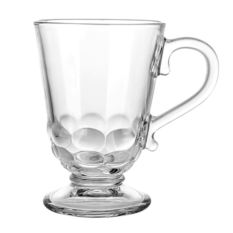 Szklanki z uchem 320 ml Florina Malena kubki do herbaty kawy latte macchiato komplet 6 sztuk w zestawie z długimi łyżeczkami