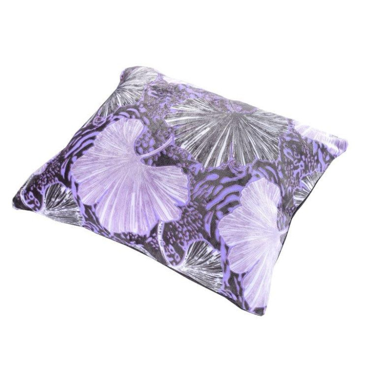 Pościel 160x200 mikrofibra "miś" Cotton World gruba 3 części 2524 fioletowe liście miłorzębu