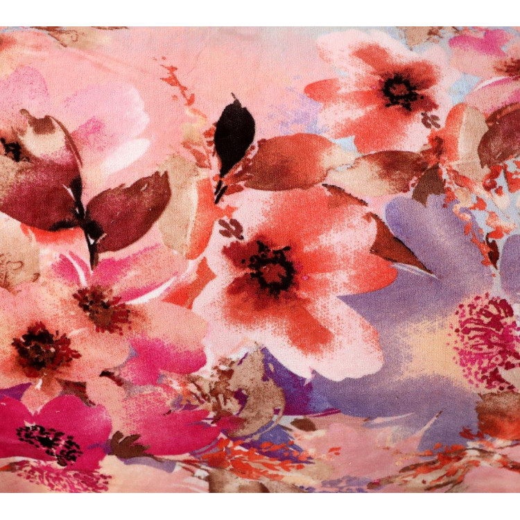 Pościel 160x200 mikrofibra "miś" Cotton World gruba 3 części 2564 różowe kwiaty