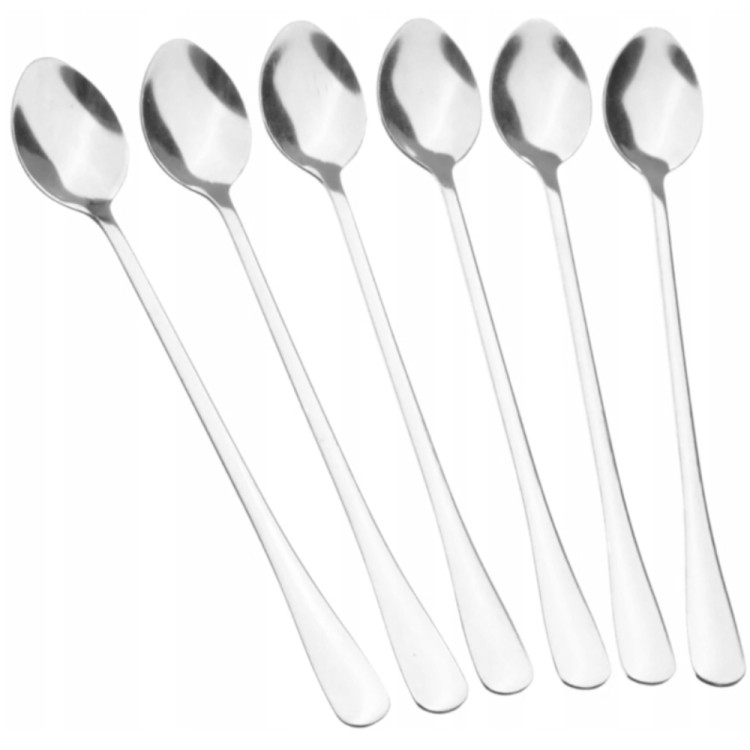 Szklanki do kawy herbaty z uchem 300 ml Glasmark Iwo komplet 6 sztuk z łyżeczkami latte