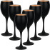 Kieliszki do wina 300 ml Glasmark Glamour komplet 6 sztuk czarno-złote