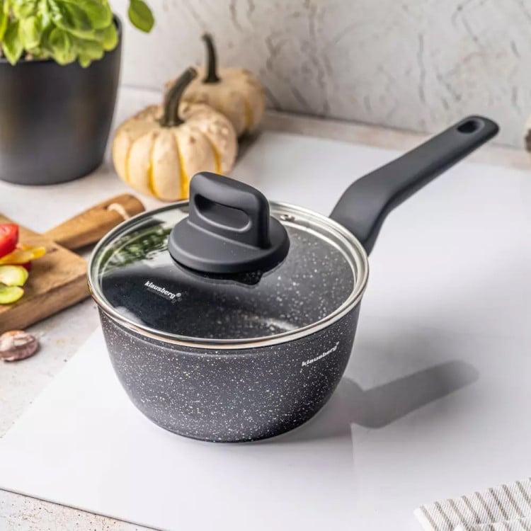 Rondel marmurowy 1.3 L garnek mały z pokrywką 16 cm Klausberg KB 7669 indukcja gaz