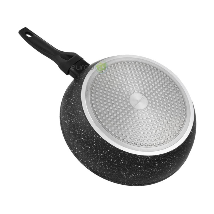 Patelnia głęboka z pokrywką 22 cm mała Krisberg KR 2678 powłoka marmurkowa indukcyjna gaz