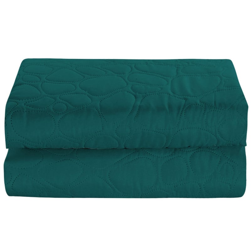 Narzuta na łóżko pikowana 170x210 cm Cotton World ciemna zieleń 2614