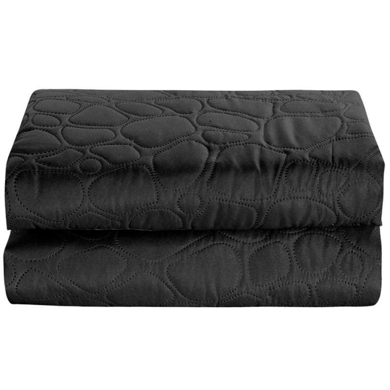 Narzuta na łóżko pikowana 200x220 cm Cotton World czarna 2613