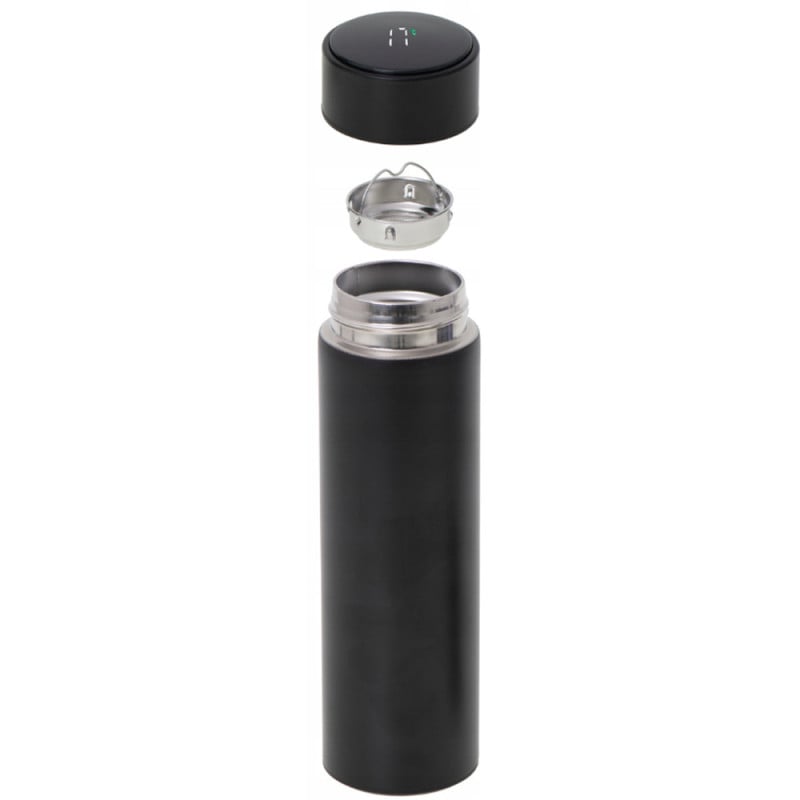 Kubek termiczny 500 ml z wyświetlaczem temperatury LED termos stalowy czarny Elitehoff Smart Cup 2206