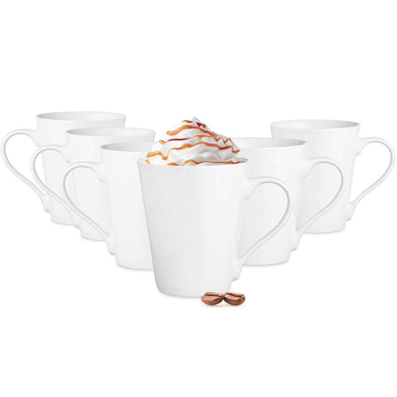 Zestaw 6 kubków ceramicznych białych Glasmark Maja 250 ml