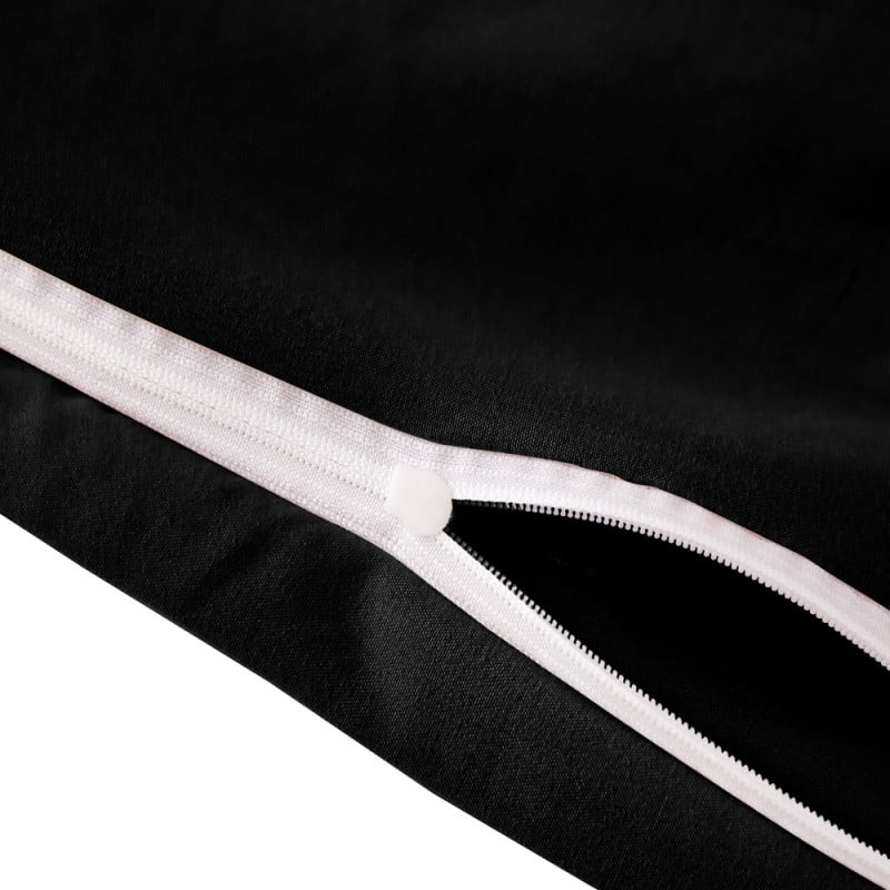 Pościel z falbanką 140x200 mikrofibra Cotton World 2 części 2589 czarna