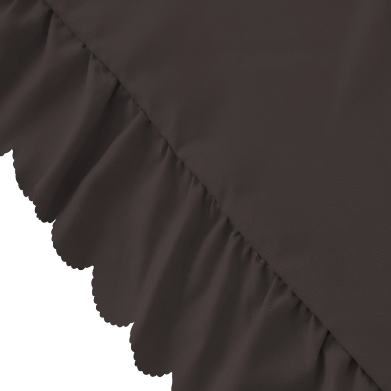 Pościel z falbanką 140x200 mikrofibra Cotton World 2 części 2590 brązowa