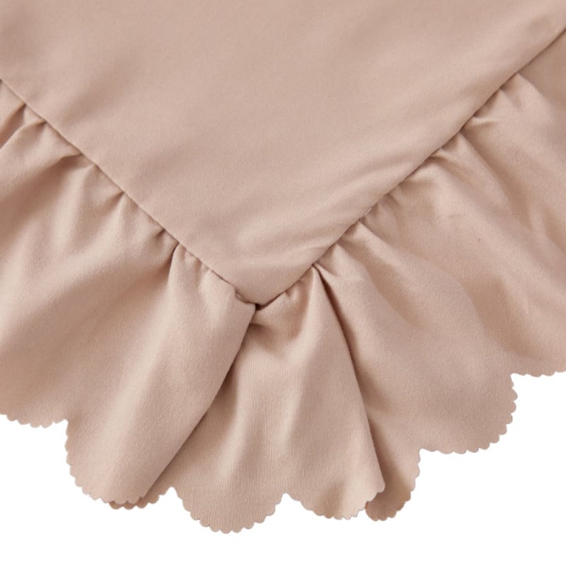 Pościel z falbanką 140x200 mikrofibra Cotton World 2 części 2592 beżowy