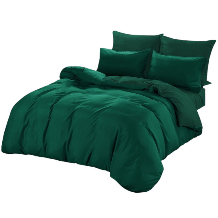 Pościel dwustronna 220x200 mikrofibra Cotton World 3 części 2609 zielona