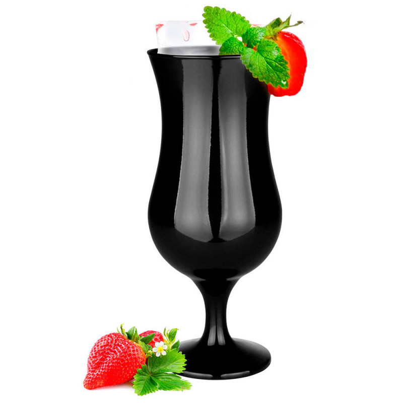 Kieliszki koktajlowe czarne Glasmark szklanki 420 ml zestaw 6 sztuk