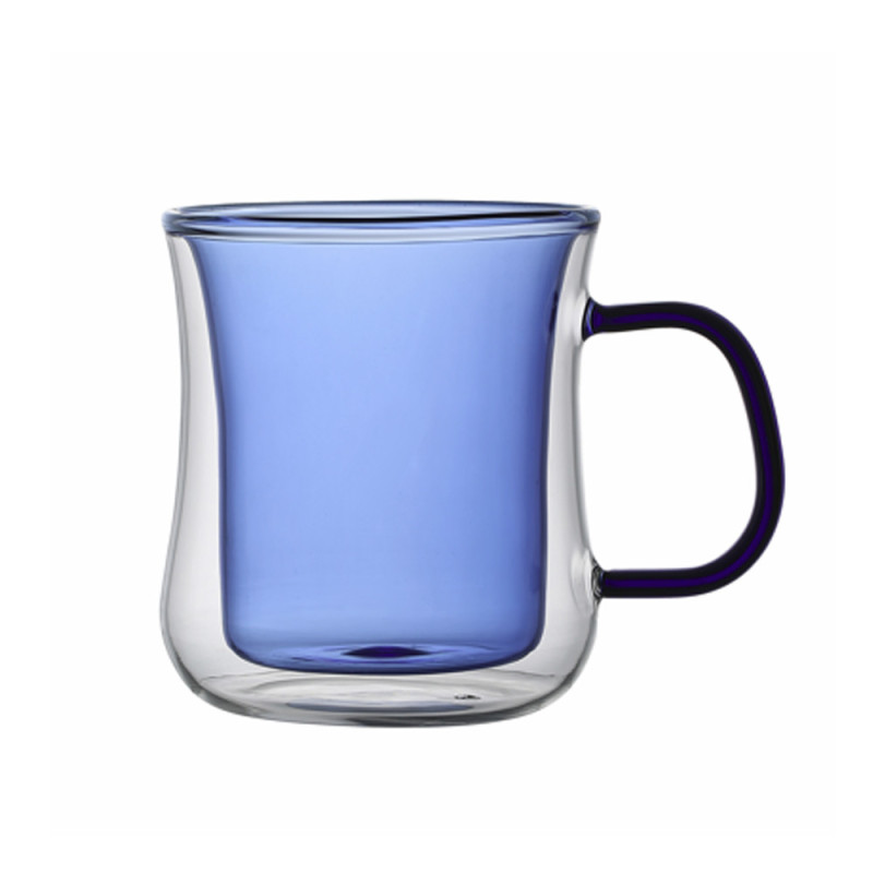 Szklanki termiczne z niebieskim wnętrzem 300 ml komplet 2 szt MGHOME