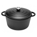 Garnek żeliwny  26 cm brytfanna okrągła 4.8 L ciężki na indukcję gaz Krisberg KR 2639