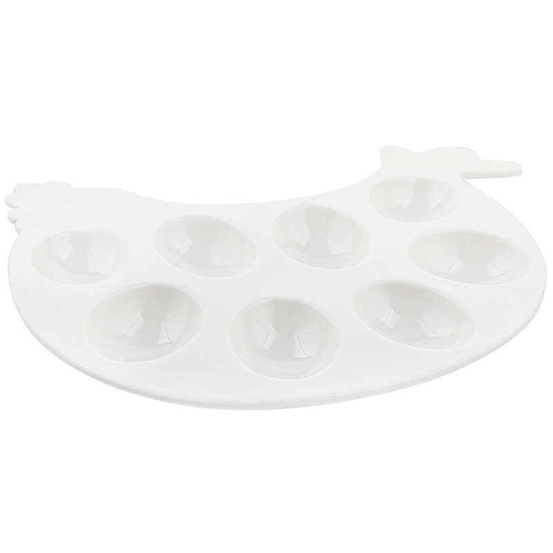 Talerzyk porcelanowy do jaj Kurka 26.5x20.5x2 cm Florina 2T 7798