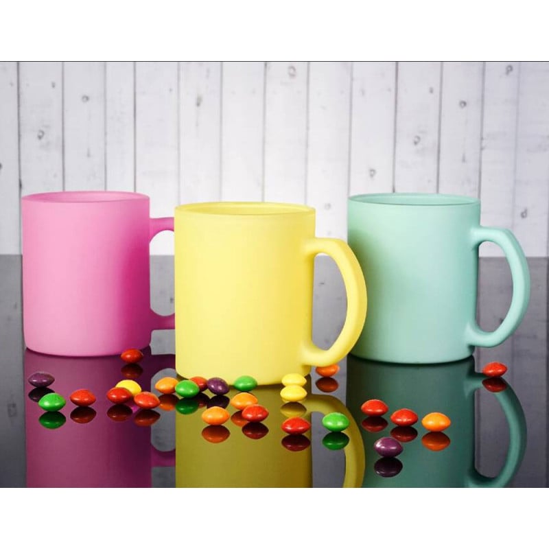 Kubki ceramiczne Glasmark Sonia 300 ml różowy matowy zestaw 6 kubków