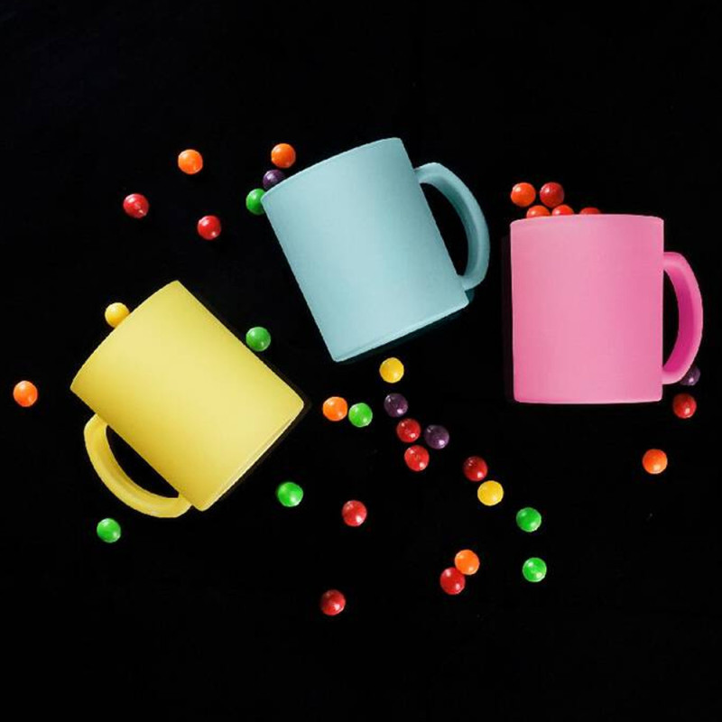 Kubki ceramiczne Glasmark Sonia 300 ml różowy matowy zestaw 6 kubków
