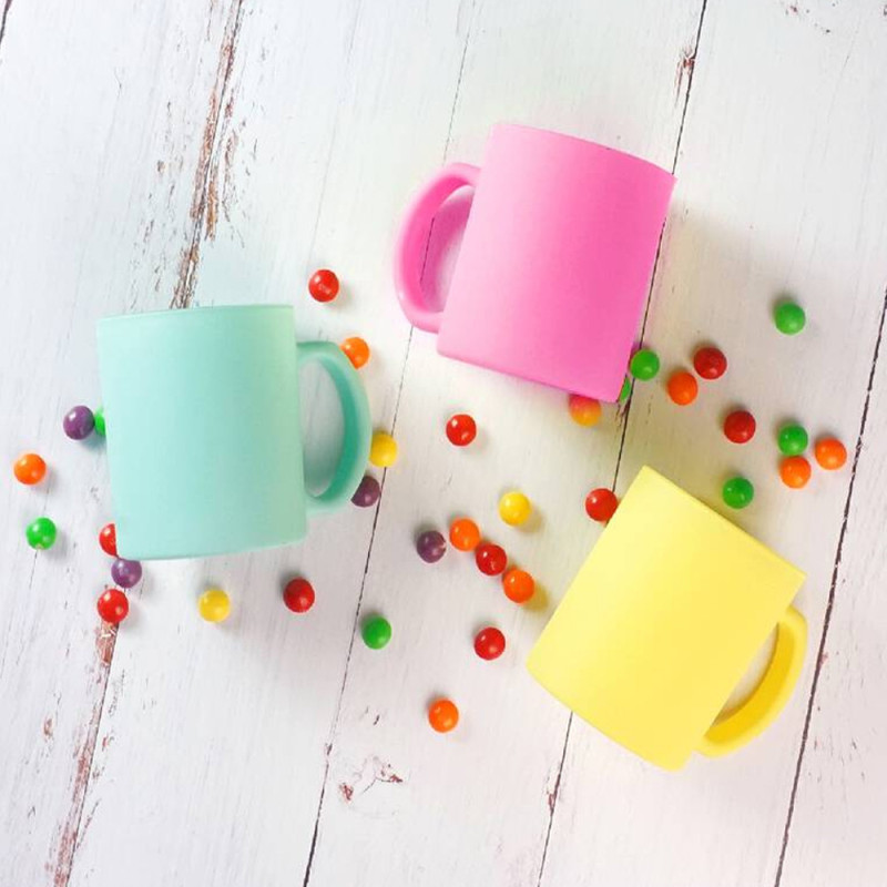 Kubki ceramiczne Glasmark Sonia 300 ml żółty matowy zestaw 6 kubków