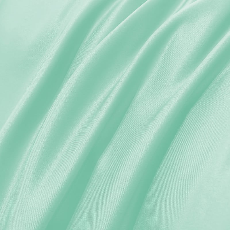 Pościel 200x220 luksusowa z falbanką w kratkę Cotton World gruba 3 części 2671 miętowa