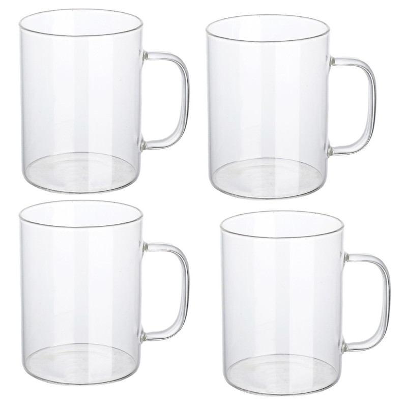 Szklanki 440 ml zestaw 4 kubków żaroodpornych Costa Florina 3K 1018