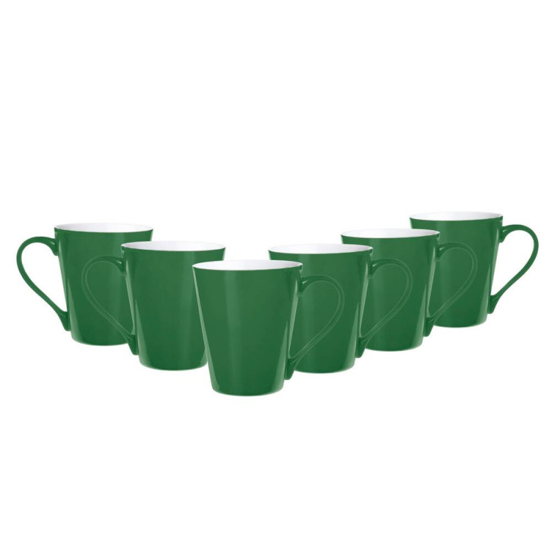 Kubki ceramiczne 250 ml zestaw 6 sztuk zielone Maja Glasmark