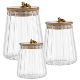 Zestaw szklanych pojemników...