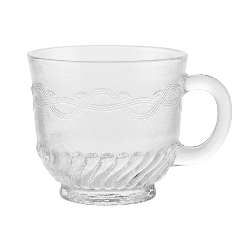 Filiżanki szklane 240 ml Florina Regina zestaw 6 filiżanek do kawy herbaty