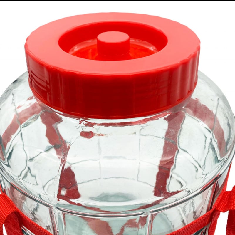 Słój szklany fermentacyjny z plastikową pokrywką 10 L do kiszenia, na wino, nalewki Tragar 9919