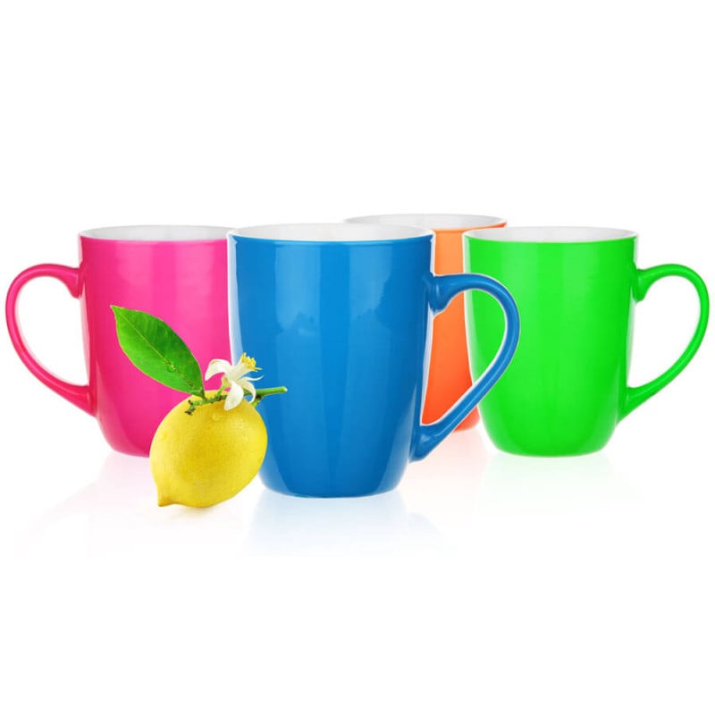 Kubki ceramiczne 300 ml zestaw 6 sztuk niebieski fiolet Bruno Glasmark