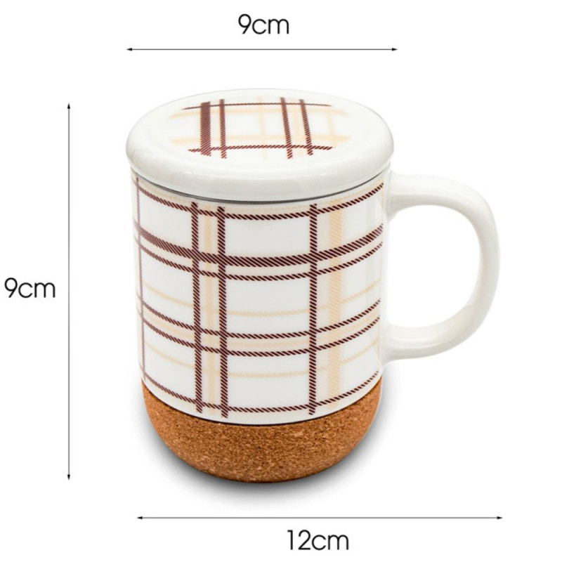 Kubek ceramiczny 380 ml z zaparzaczem kratka Bella Fiore Meyerhoff BL-4540