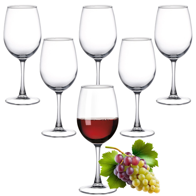 Kieliszki do wina 315 ml bezbarwne grube szkło Como MG Home