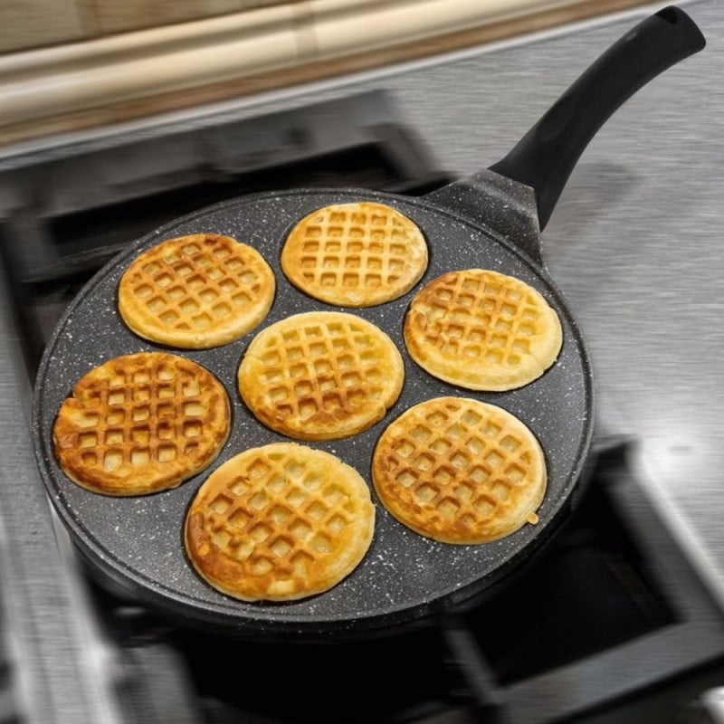 Patelnia do mini gofrów placków jajek 26 cm pancakes aluminiowa indukcja gaz Zilner ZL 2416