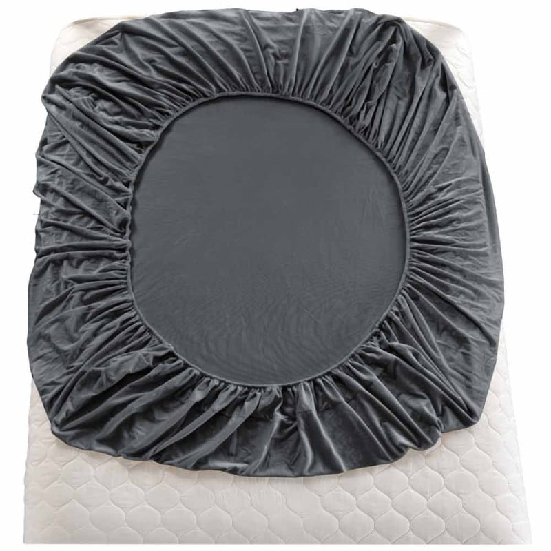 Prześcieradło z gumką "miś" 140x200 grube grafitowe Cotton World 2379