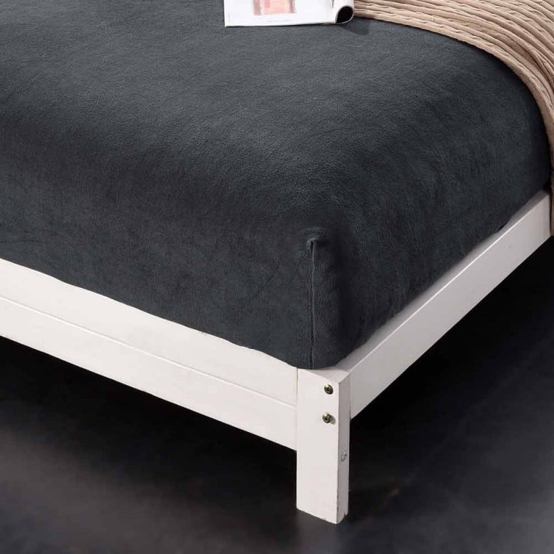 Prześcieradło z gumką "miś" 140x200 grube grafitowe Cotton World 2379