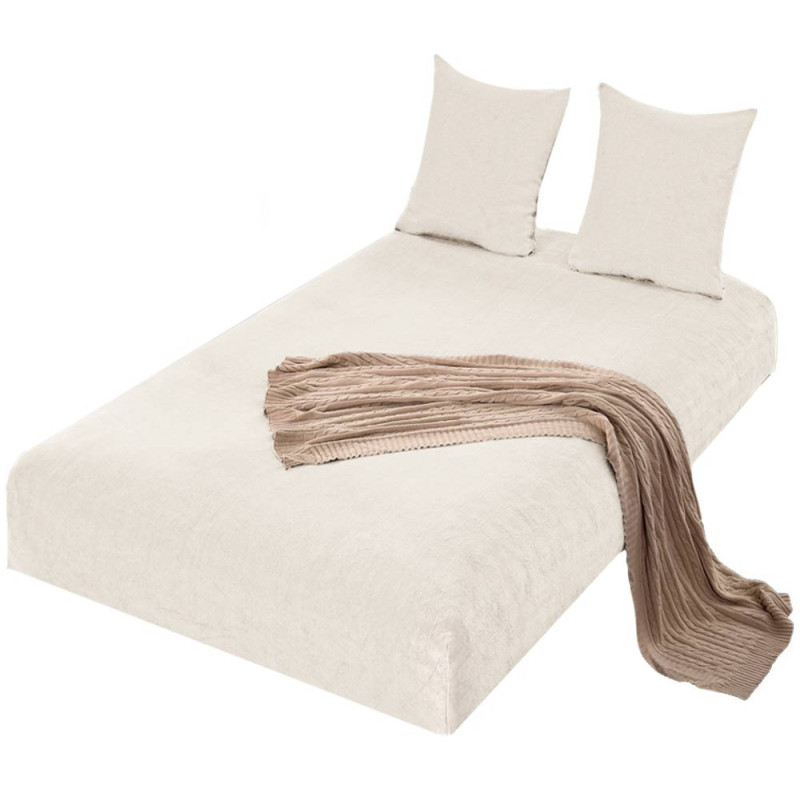 Prześcieradło z gumką "miś" 160x200 grube kremowe Cotton World 2383