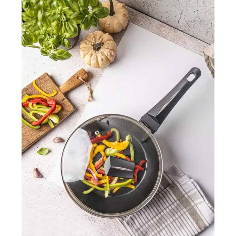 Patelnia głęboka z pokrywką 28 cm powłoka marmurkowa Klausberg KB 7692