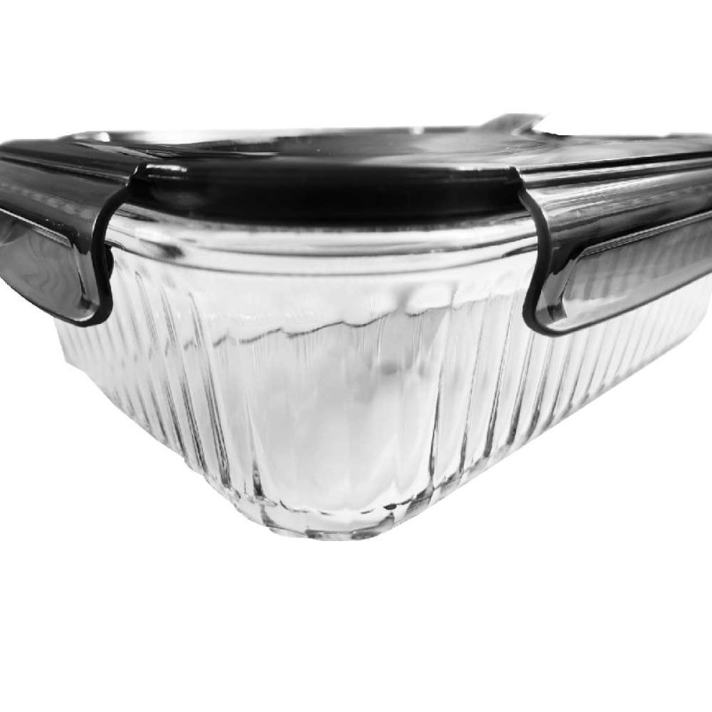 Zestaw 3 pojemników szklanych lunchbox MG Home Cucina 1500/1000/400 ml żaroodporne