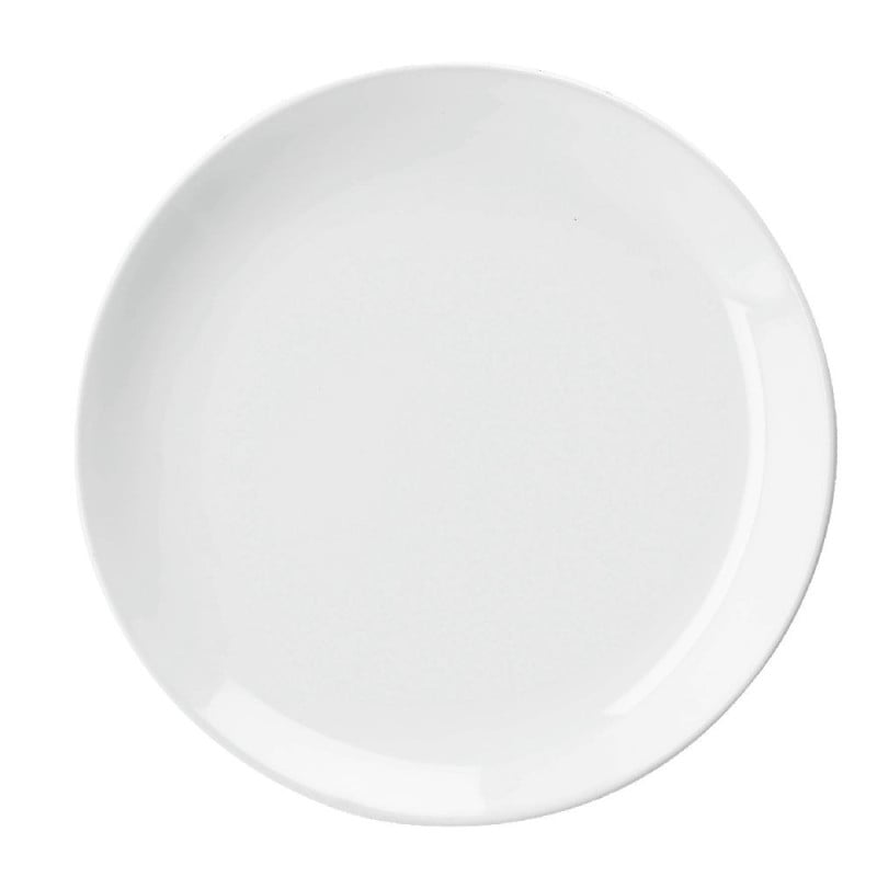 Serwis obiadowy porcelanowy MG Home Classic 18 elementów zestaw talerzy dla 6 osób biały
