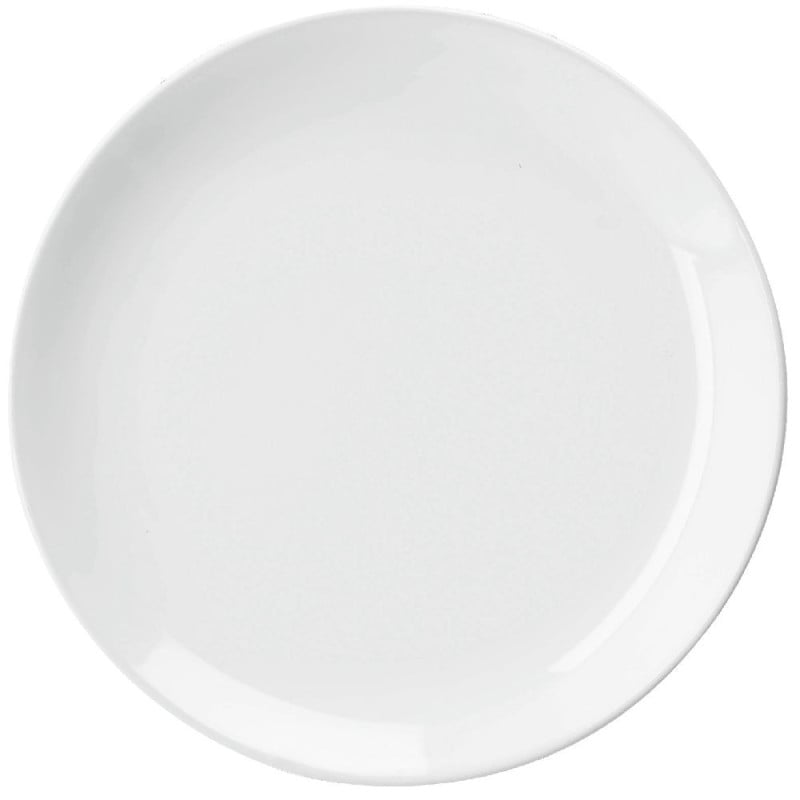 Serwis obiadowy porcelanowy MG Home Classic 18 elementów zestaw talerzy dla 6 osób biały